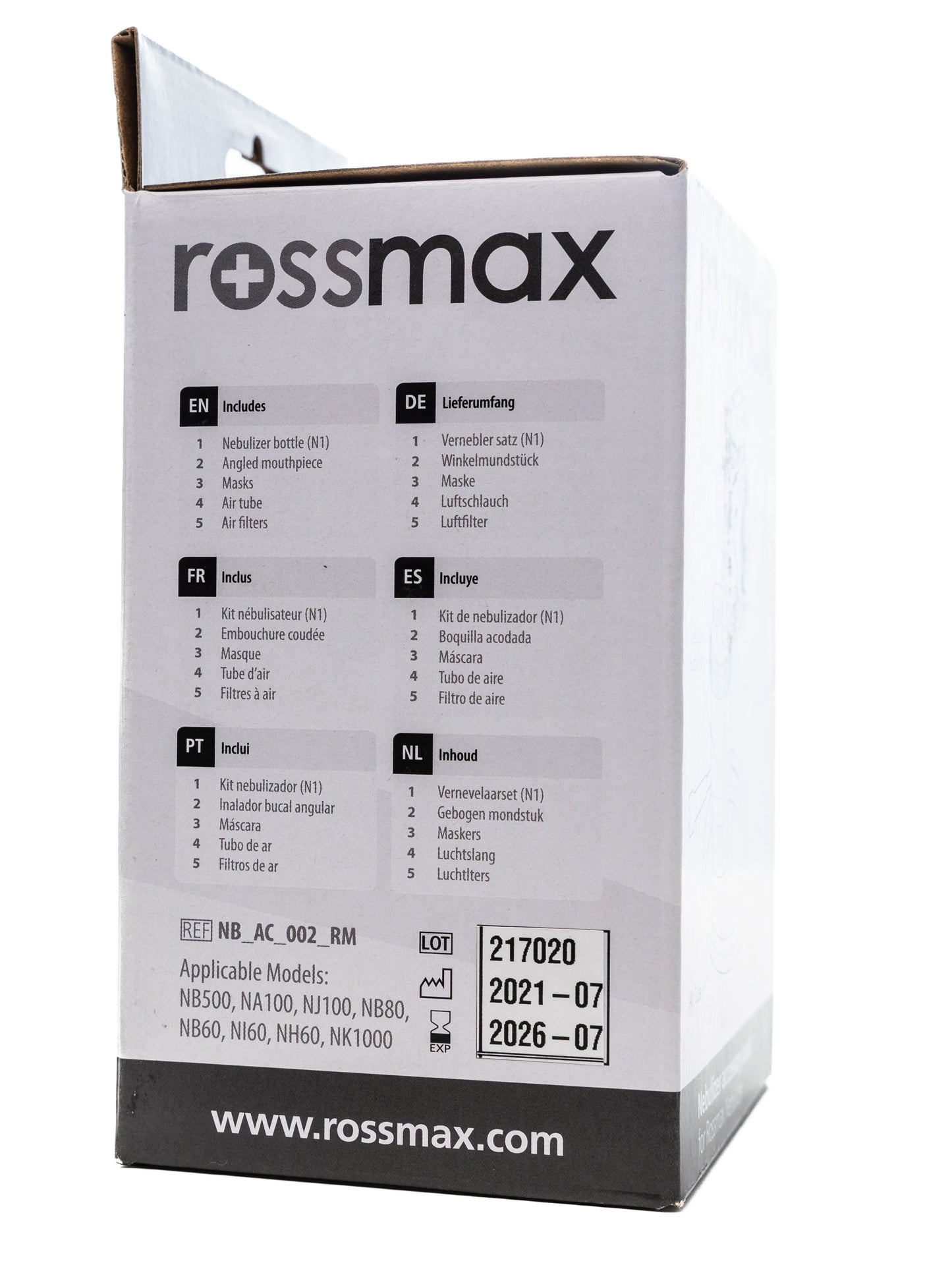 Rossmax Nebulizer accessory pack