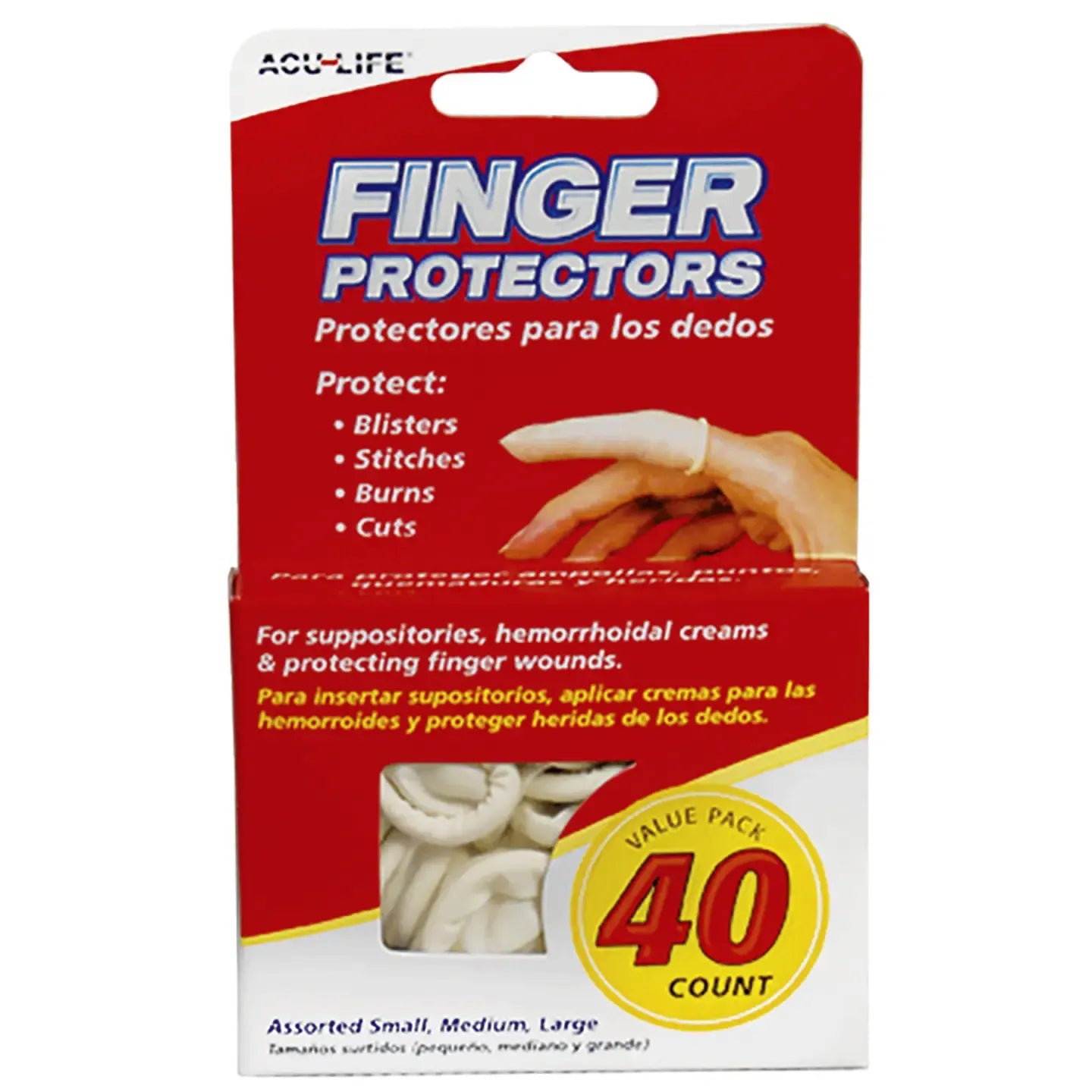 Acu-Life Finger Cots 40 Pieces [400343]