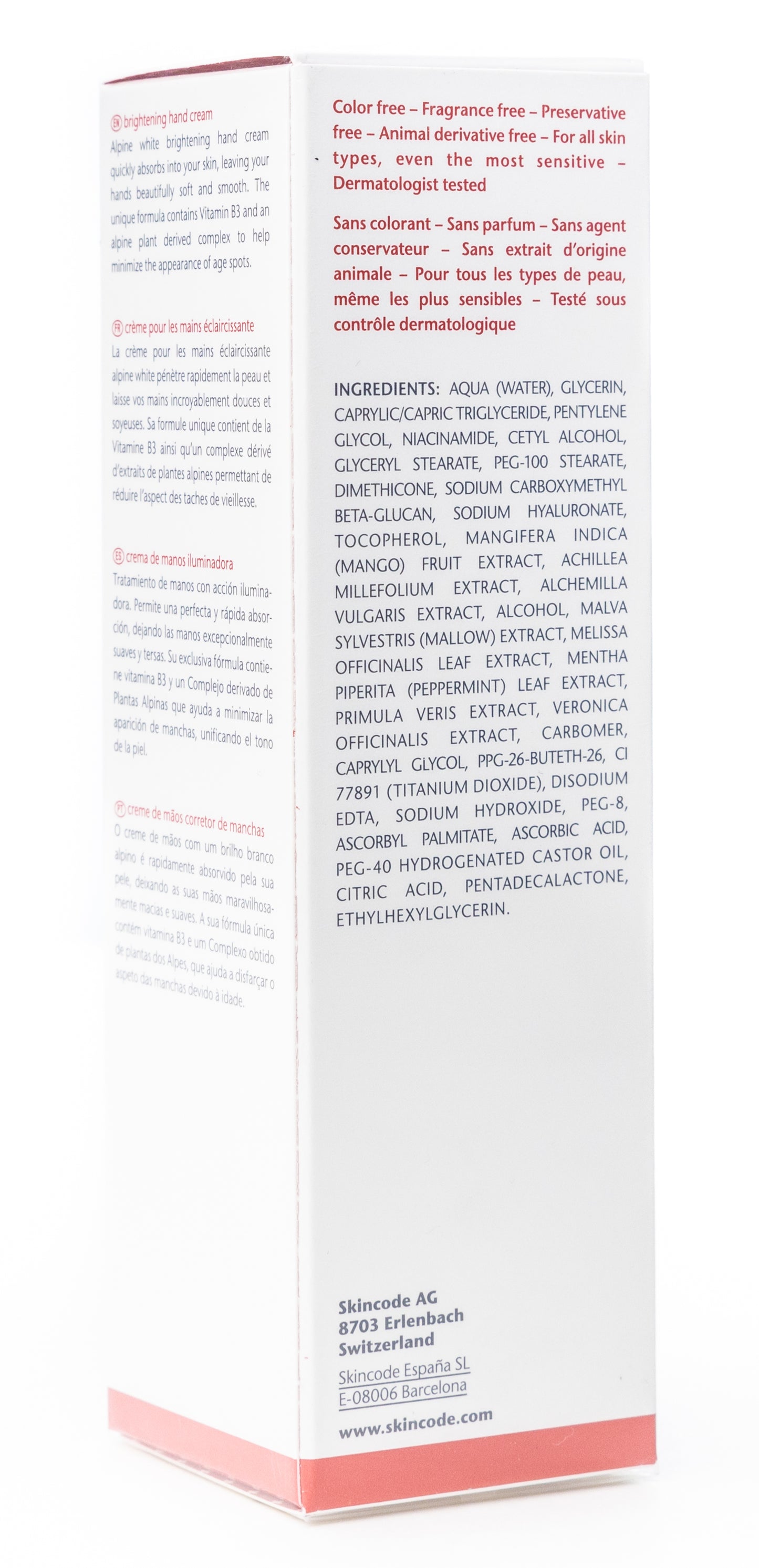Skincode Alpine White Brightening Hand Cream 75 ml