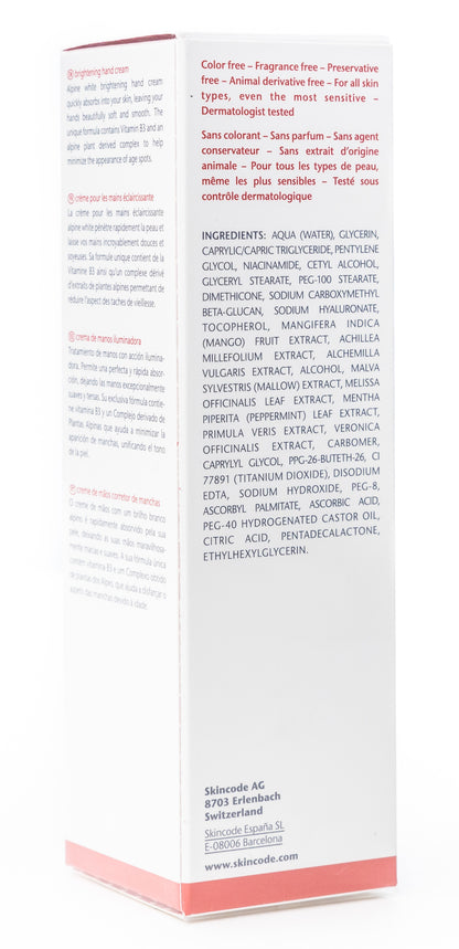 Skincode Alpine White Brightening Hand Cream 75 ml