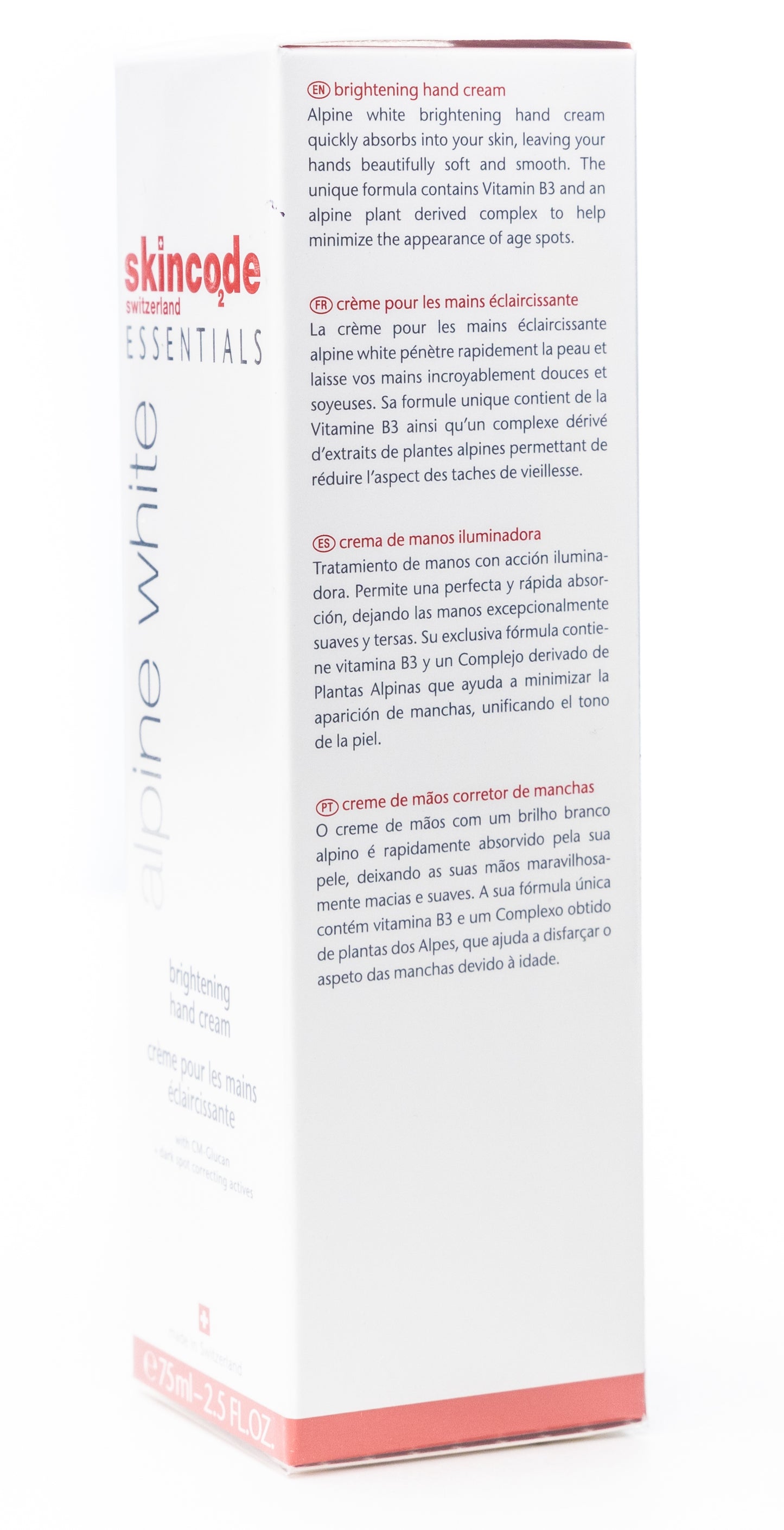 Skincode Alpine White Brightening Hand Cream 75 ml