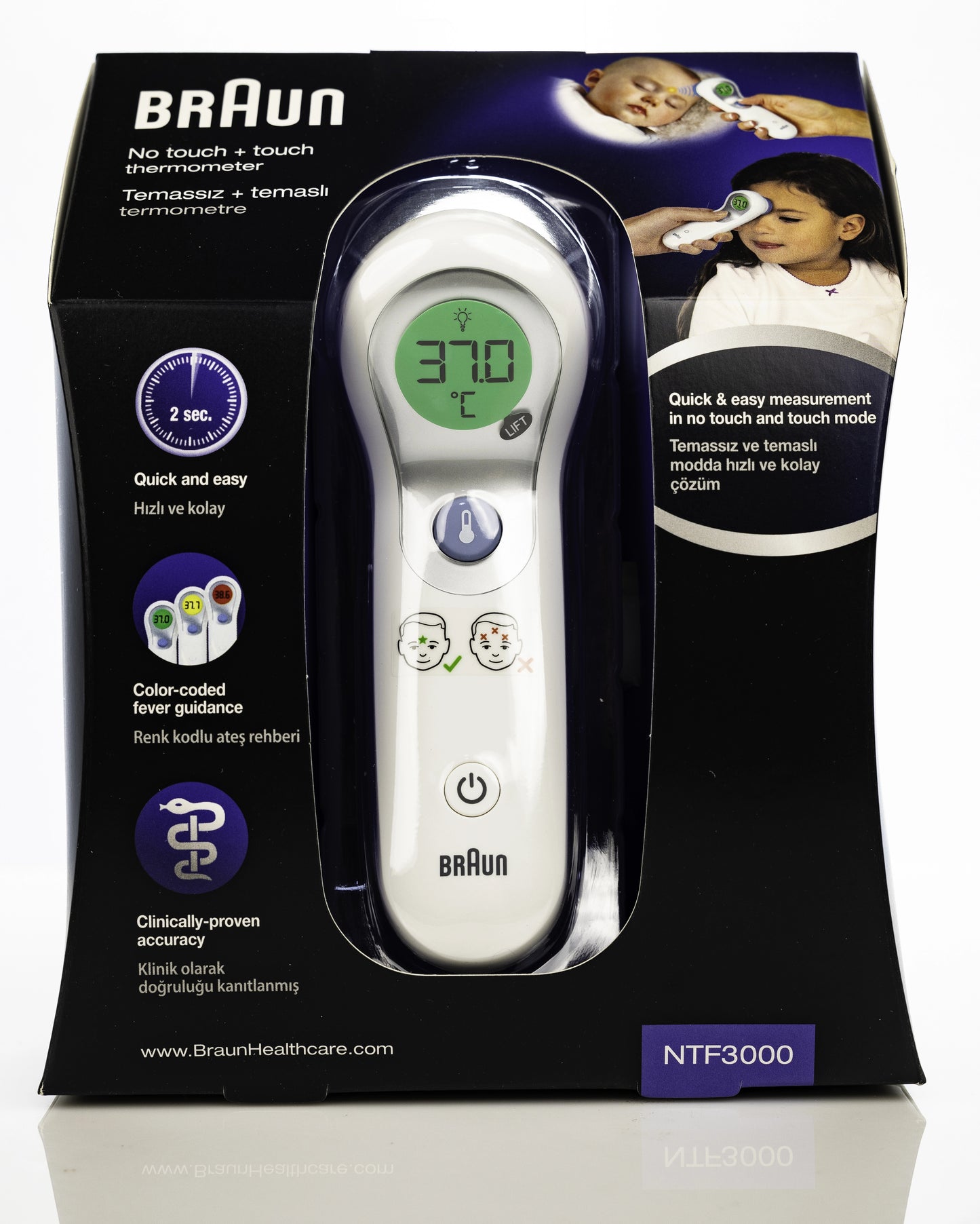 Braun No Touch + Forehead Thermometer [NTF3000]