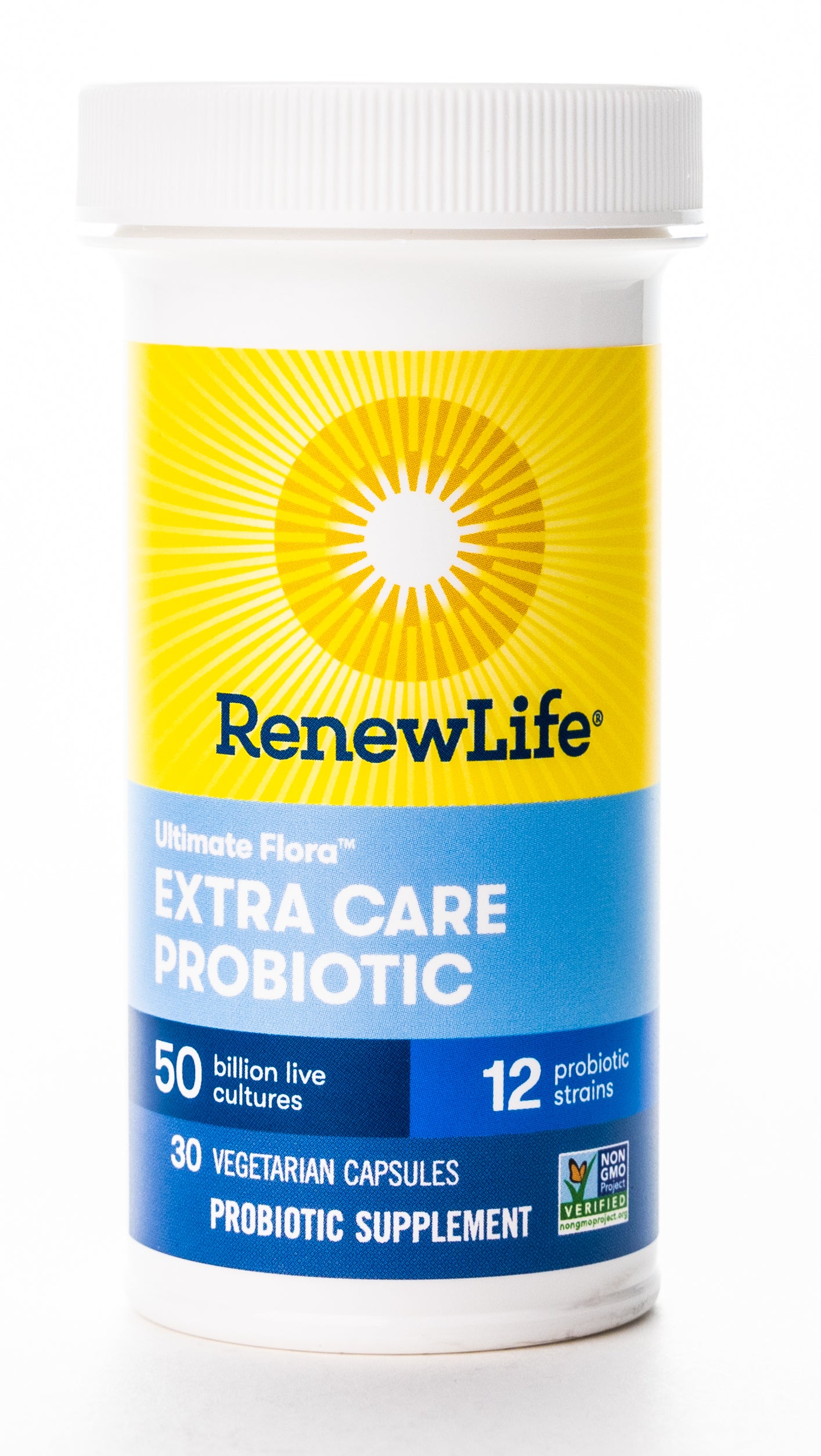 RenewLife Ultimate Flora Extra Care 30 Billion Live Cultures-12 Probiotic Strains 30 Capsules