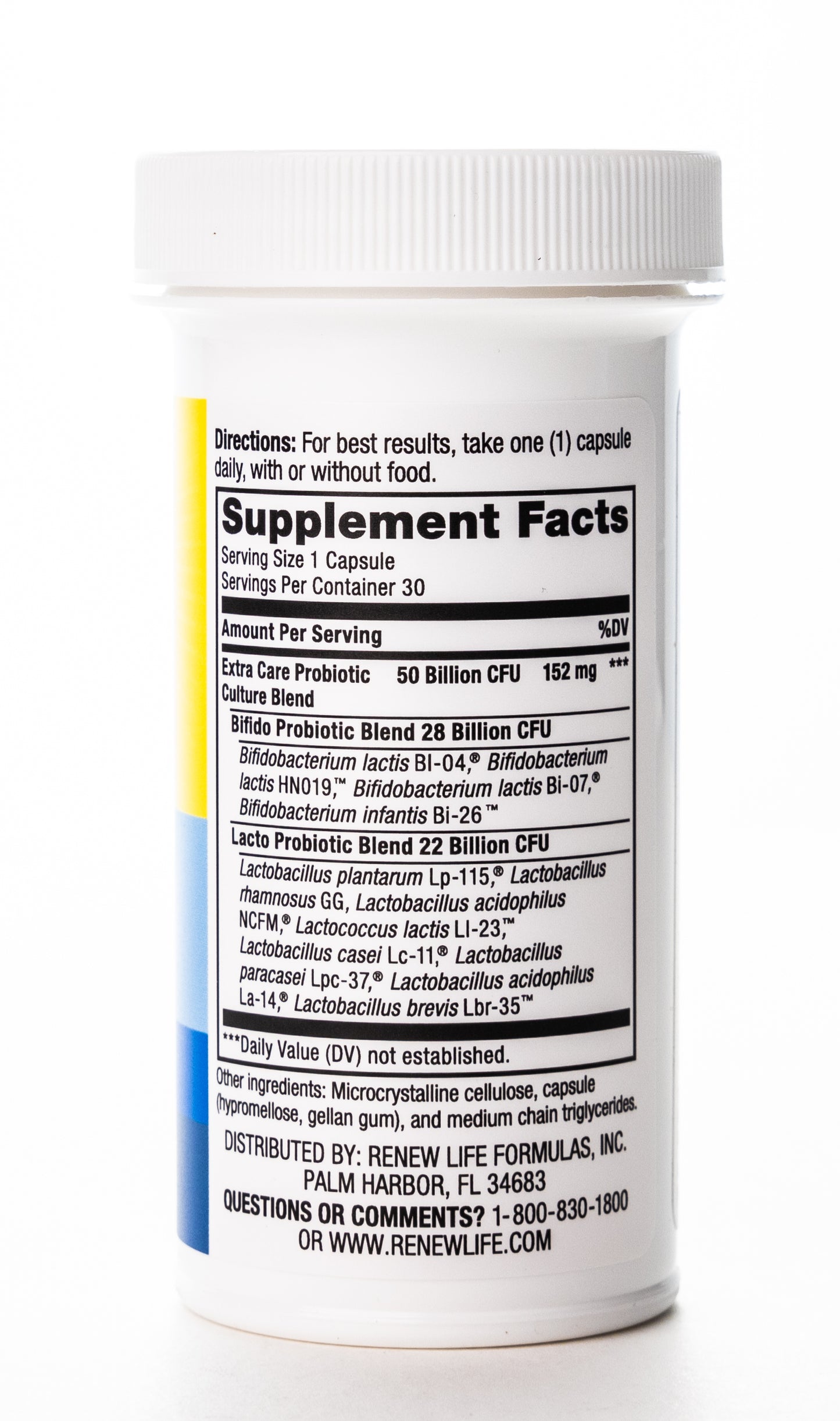 RenewLife Ultimate Flora Extra Care 30 Billion Live Cultures-12 Probiotic Strains 30 Capsules