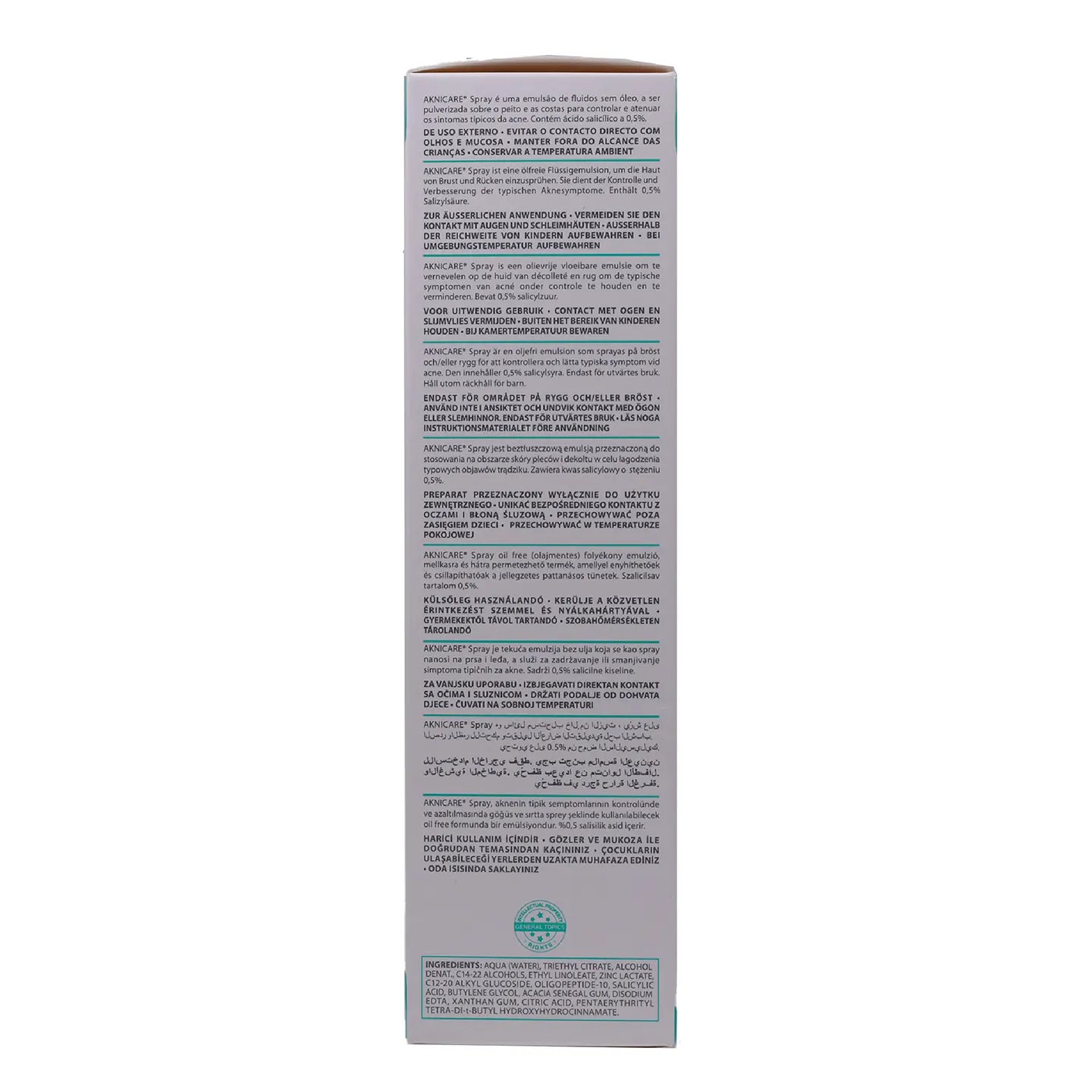 Aknicare Chest And Back Spray 100 Ml