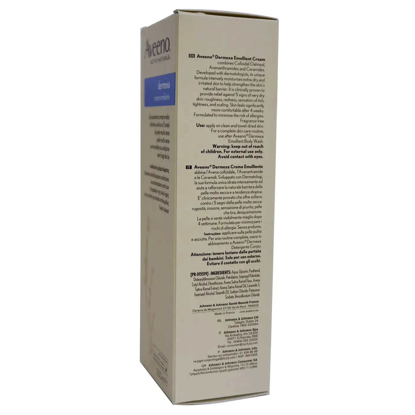 Aveeno Dermexa Daily Emollient Soothing Cream 200 Ml