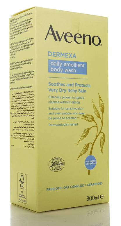 Aveeno Dermexa Daily Emollient Soothing Body Wash 300 Ml