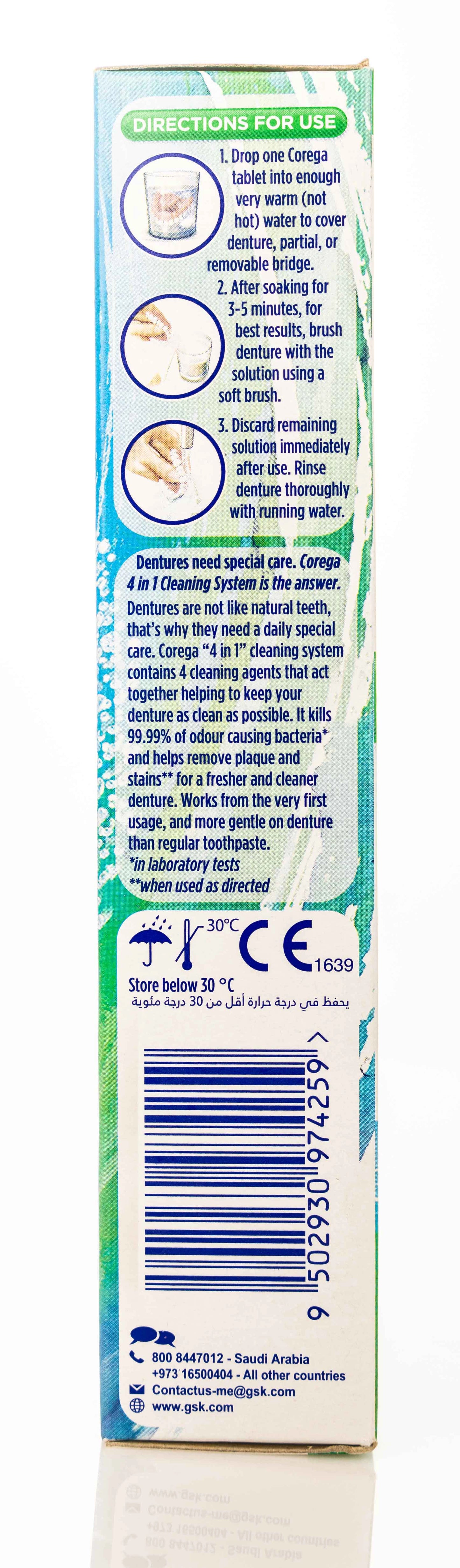 Corega Denture Cleanser 36 Tablet