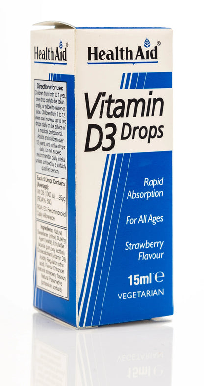 Health Aid Vitamin D3 200IU Drops 15ml