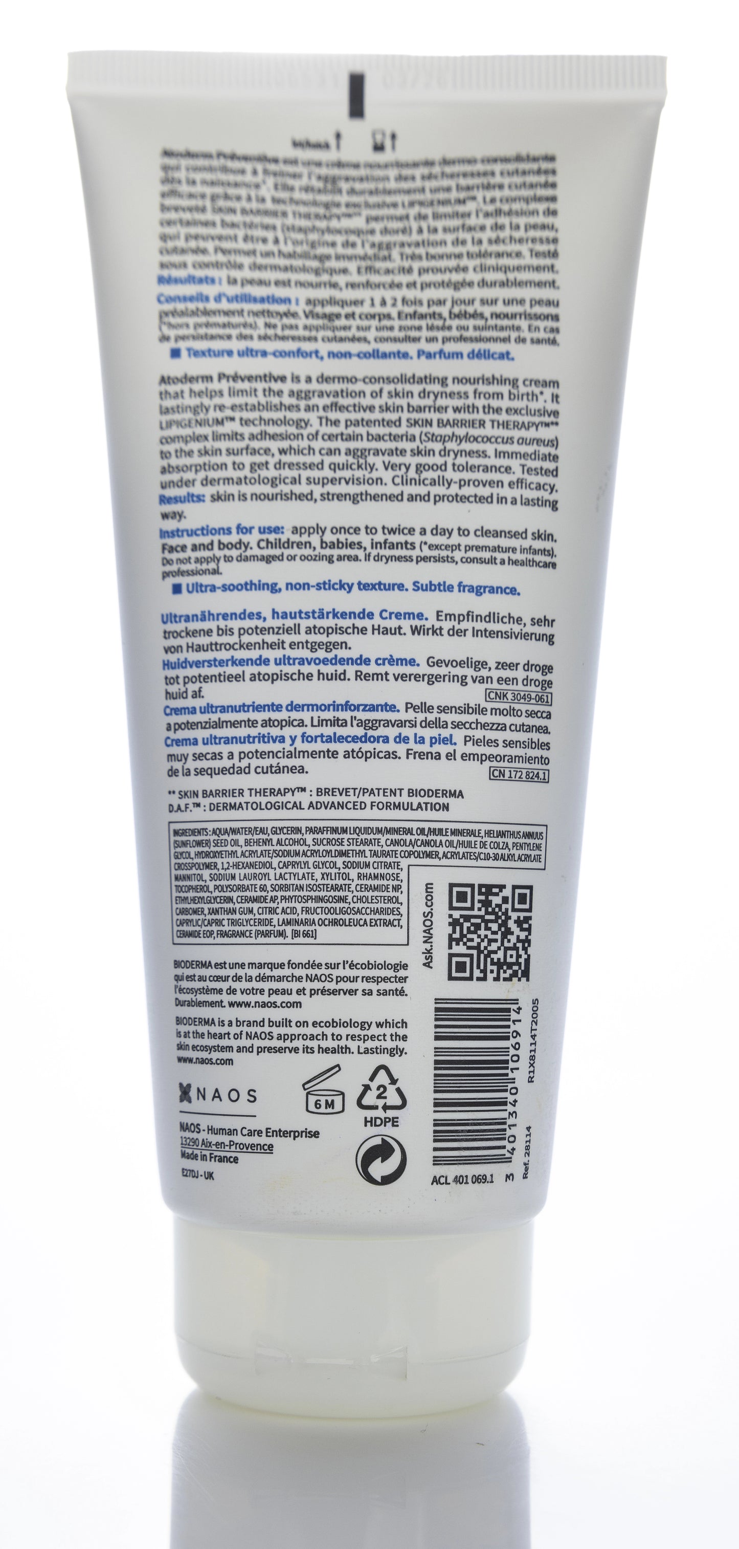 Bioderma Atoderm Préventive Ultra Nourishing Cream for Very Dry or Atopic Skin 200 Ml