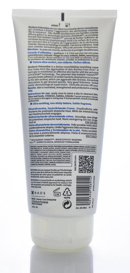 Bioderma Atoderm Préventive Ultra Nourishing Cream for Very Dry or Atopic Skin 200 Ml