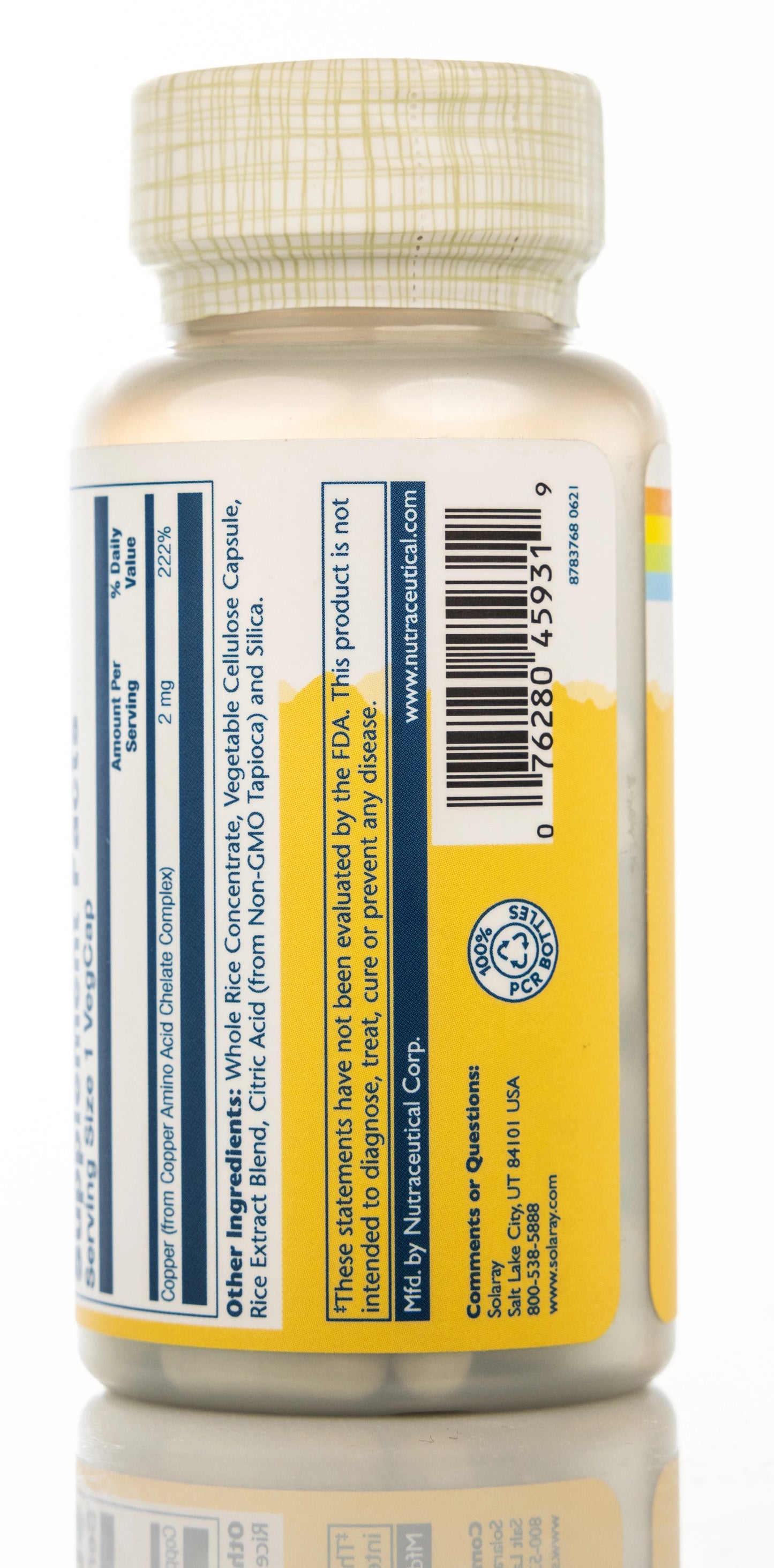 Solaray Copper 2mg 100 Capsules