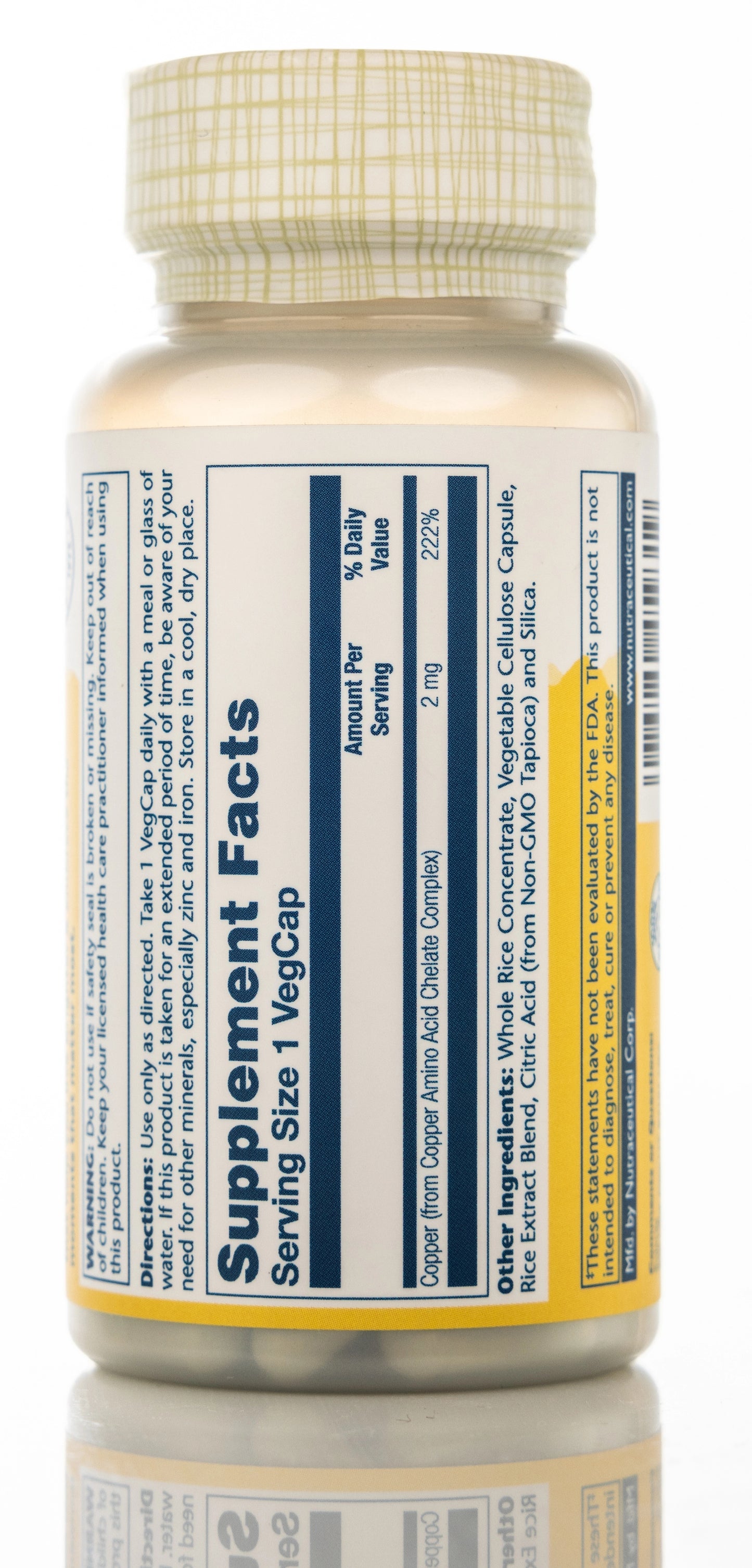 Solaray Copper 2mg 100 Capsules