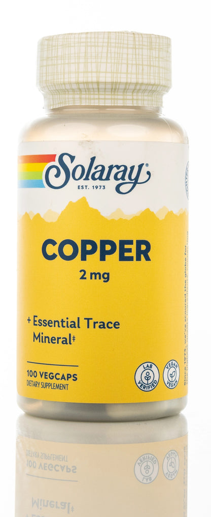 Solaray Copper 2mg 100 Capsules