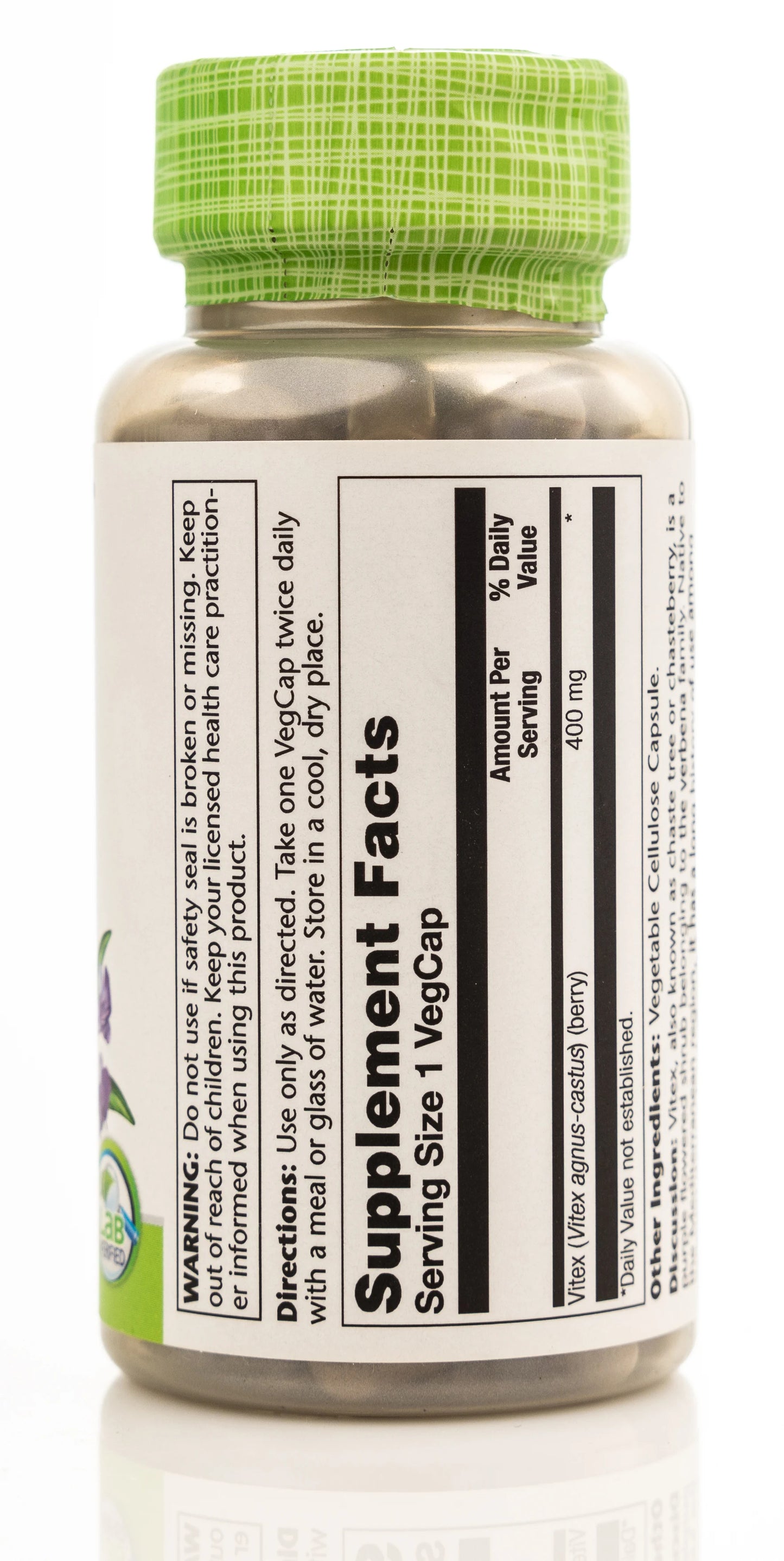 Solaray Vitex 400 mg 100 Capsules