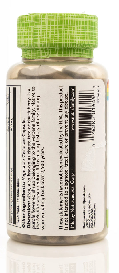 Solaray Vitex 400 mg 100 Capsules