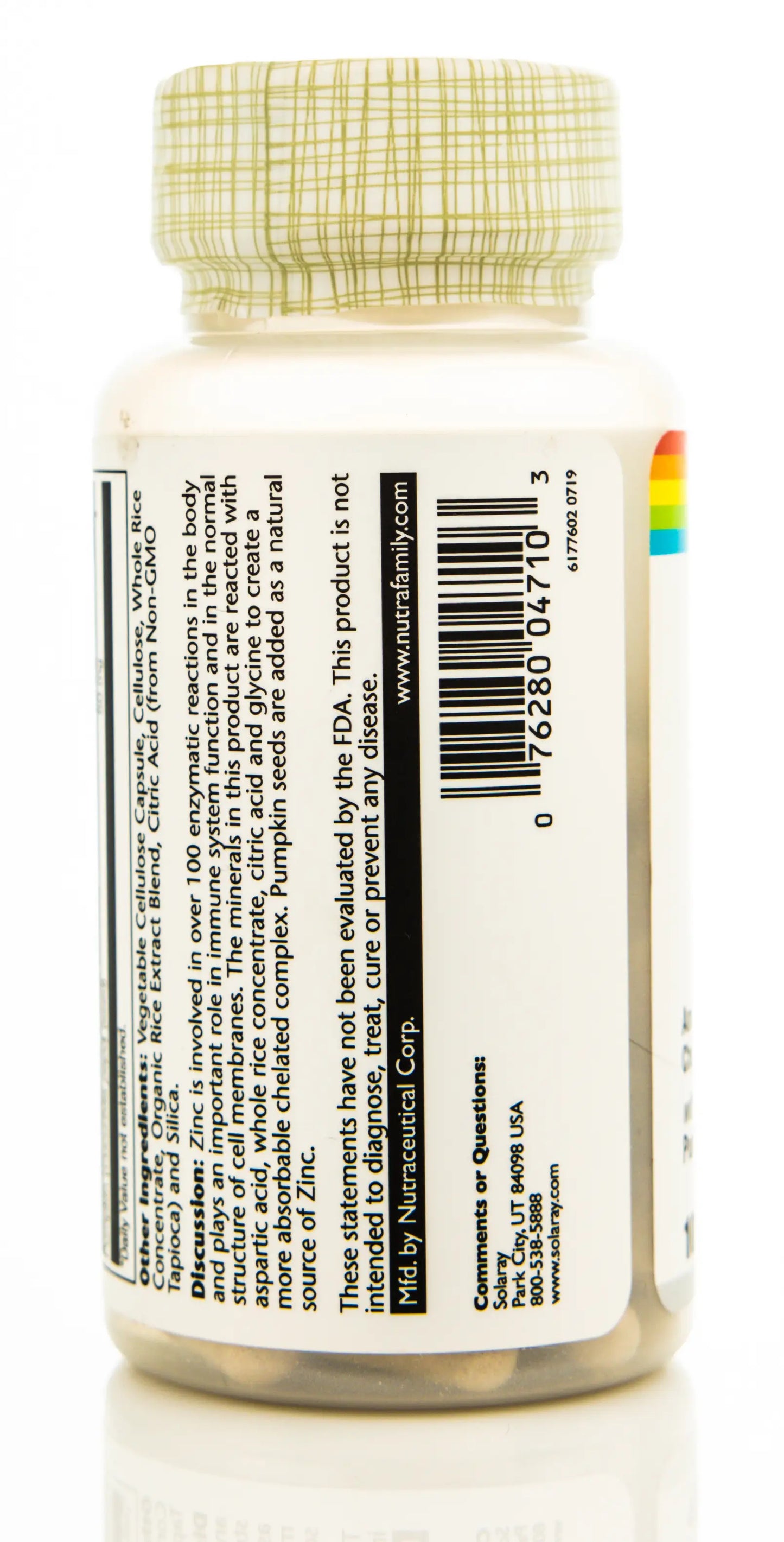 Solaray Zinc 50 mg 100 Capsules