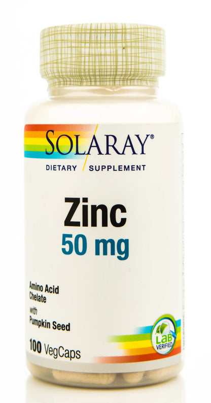 Solaray Zinc 50 mg 100 Capsules