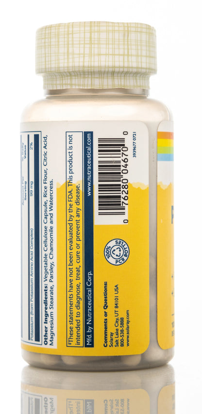 Solaray Potassium 99mg 100 Capsules