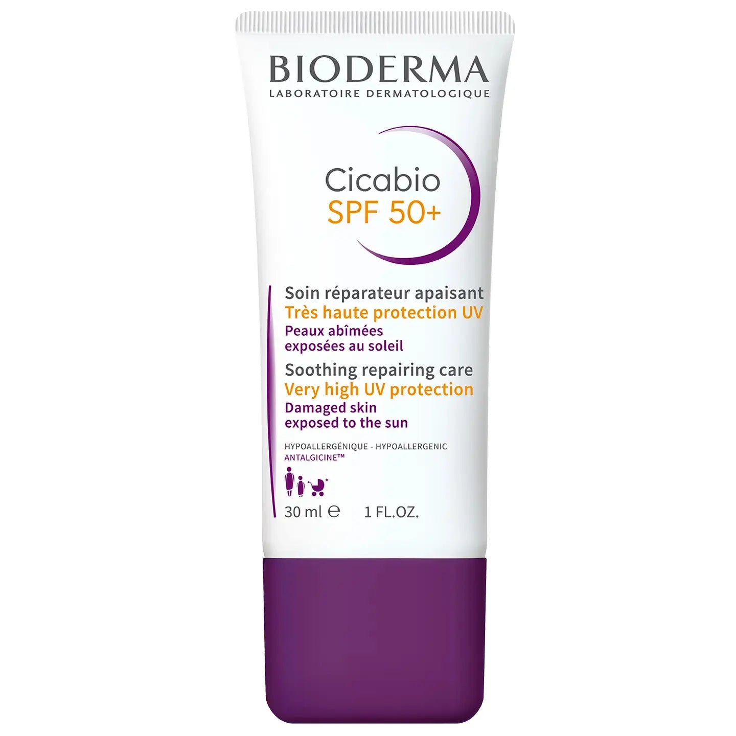 Bioderma Cicabio SPF 50+  (Soothing Repairing Care with Very High UV Protection) 30 Ml