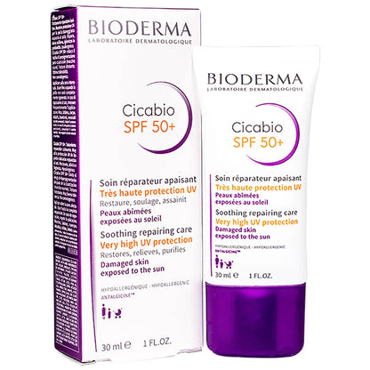 Bioderma Cicabio SPF 50+  (Soothing Repairing Care with Very High UV Protection) 30 Ml