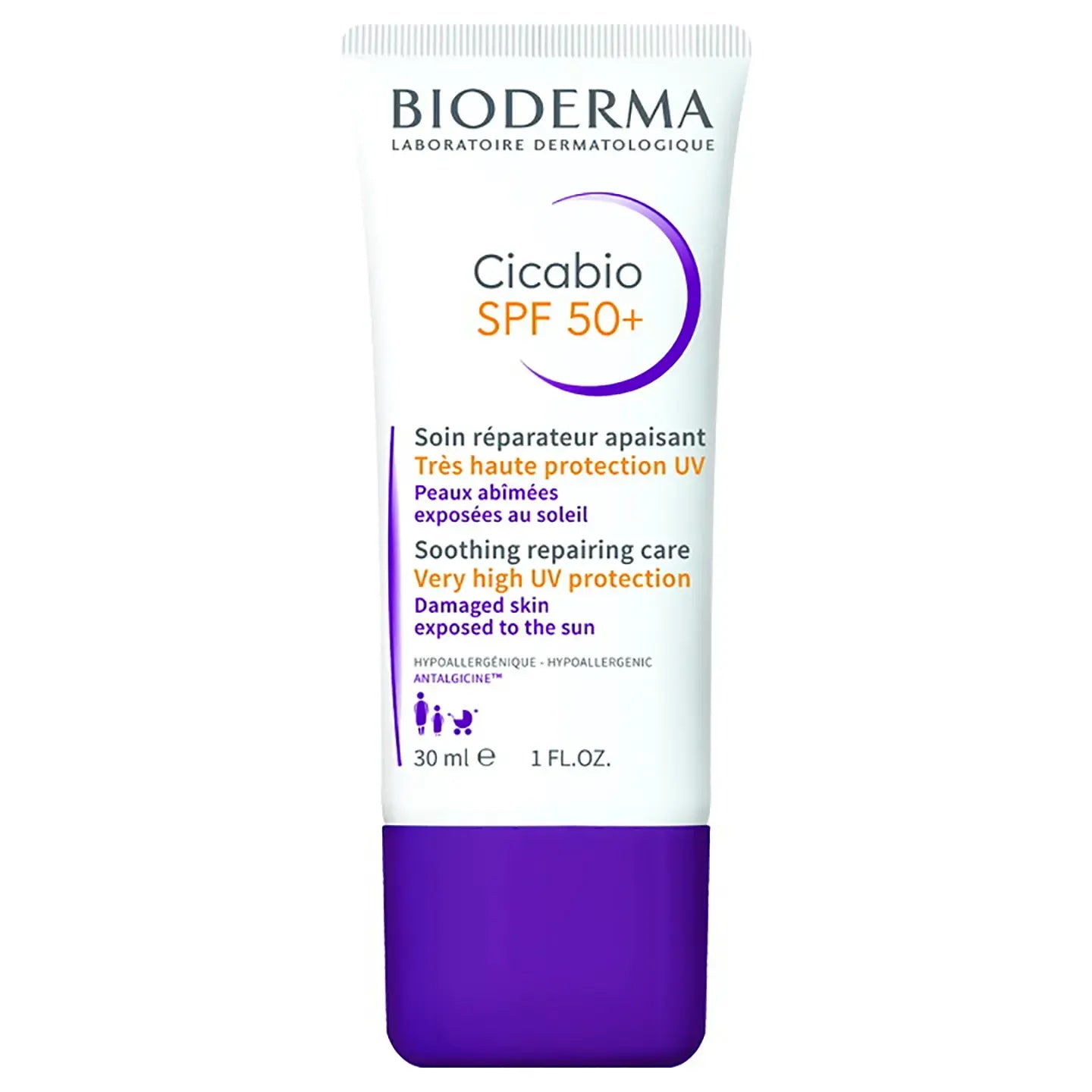 Bioderma Cicabio SPF 50+  (Soothing Repairing Care with Very High UV Protection) 30 Ml