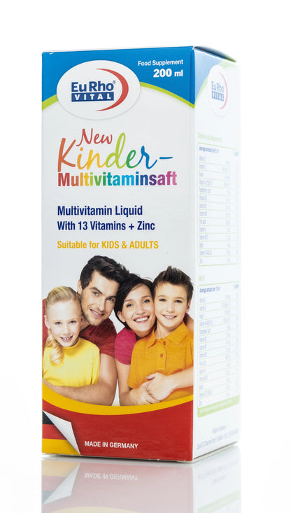 Eurho Vital New Kinder multivitaminsaft Syrups 200 Ml