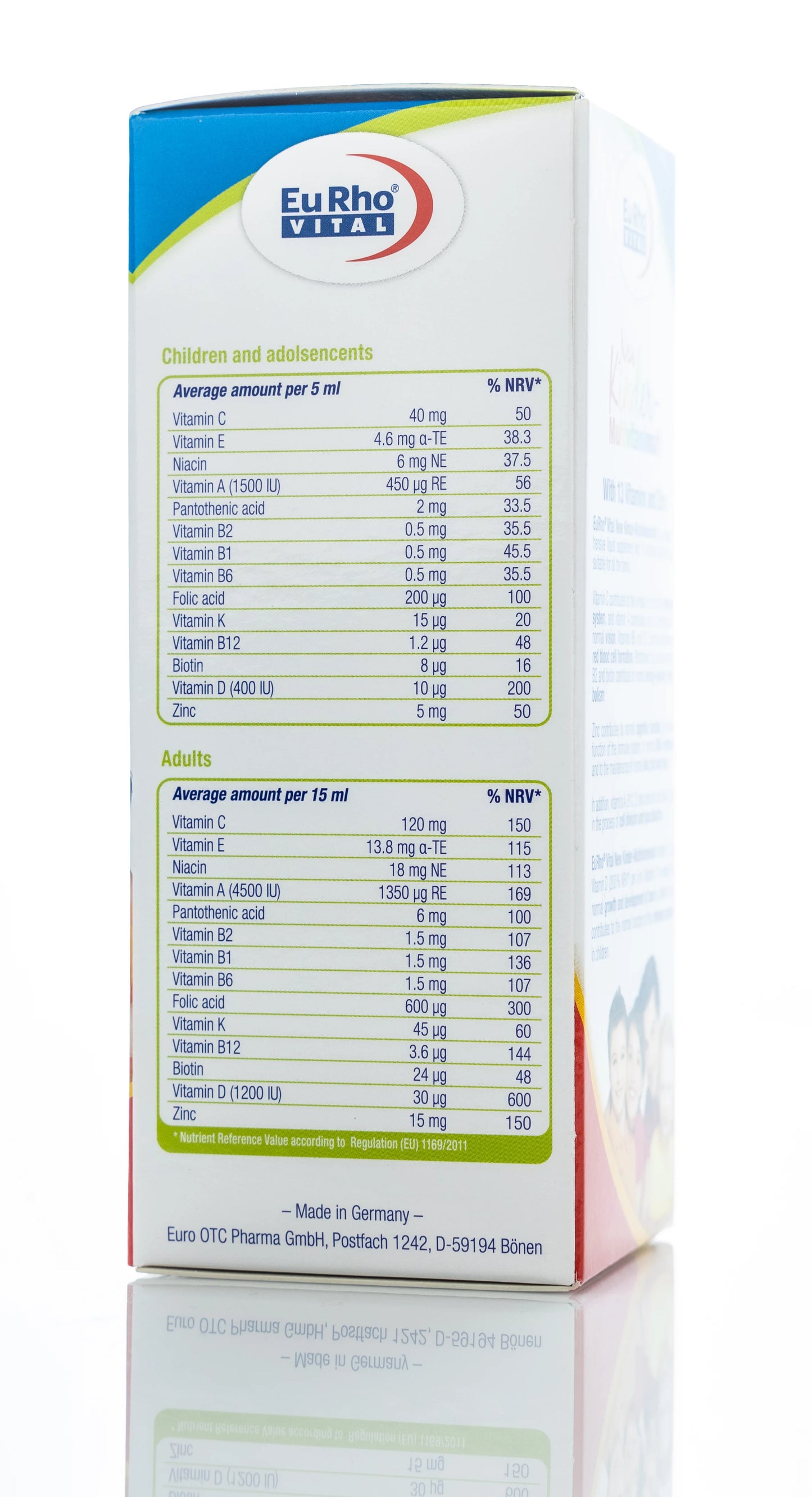 Eurho Vital New Kinder multivitaminsaft Syrups 200 Ml