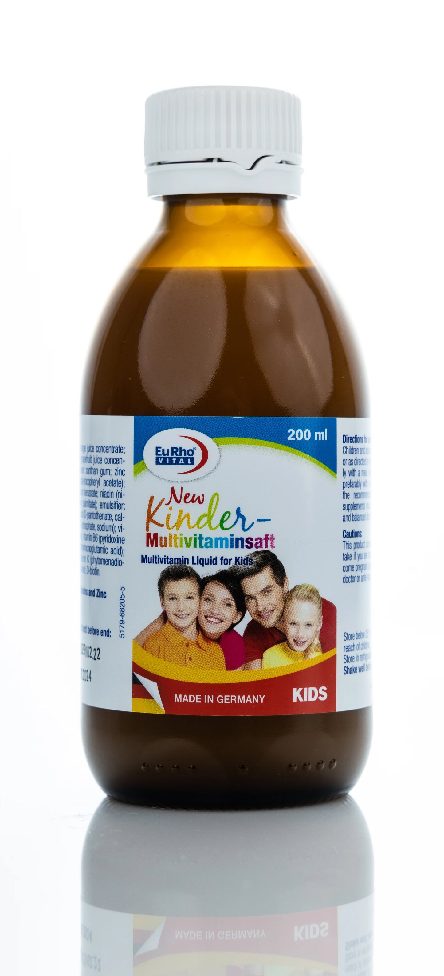 Eurho Vital New Kinder multivitaminsaft Syrups 200 Ml