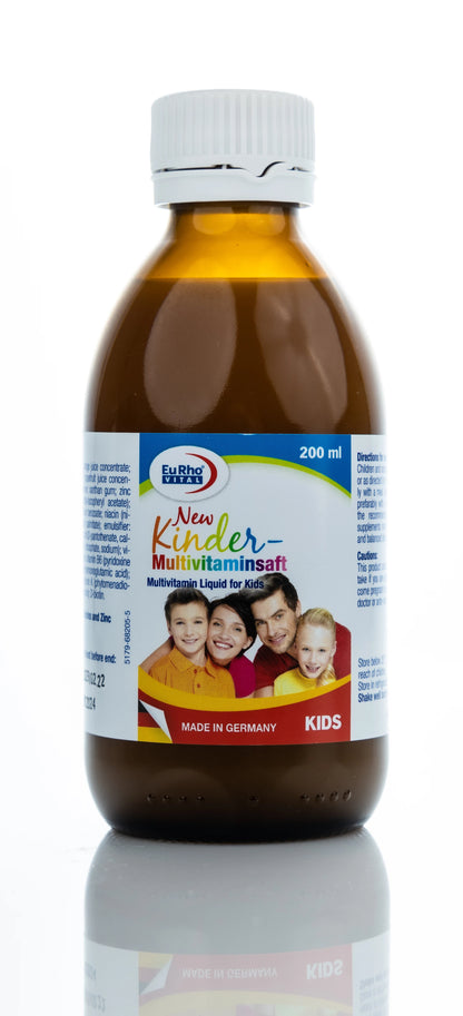 Eurho Vital New Kinder multivitaminsaft Syrups 200 Ml
