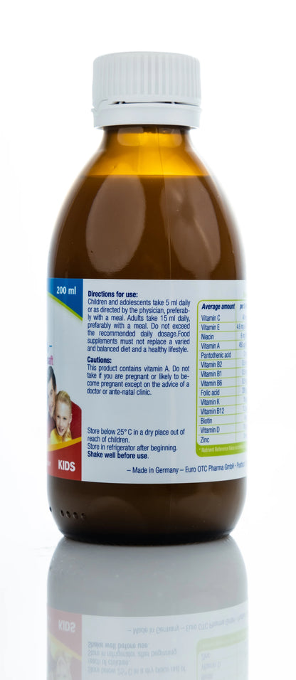 Eurho Vital New Kinder multivitaminsaft Syrups 200 Ml
