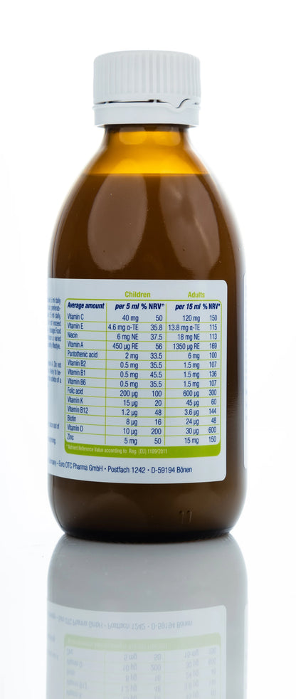 Eurho Vital New Kinder multivitaminsaft Syrups 200 Ml