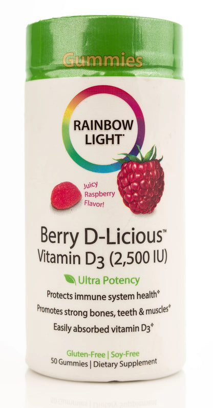 Rainbow Light Berry D-Licious Vitamin D3 2500IU 50 Gummies