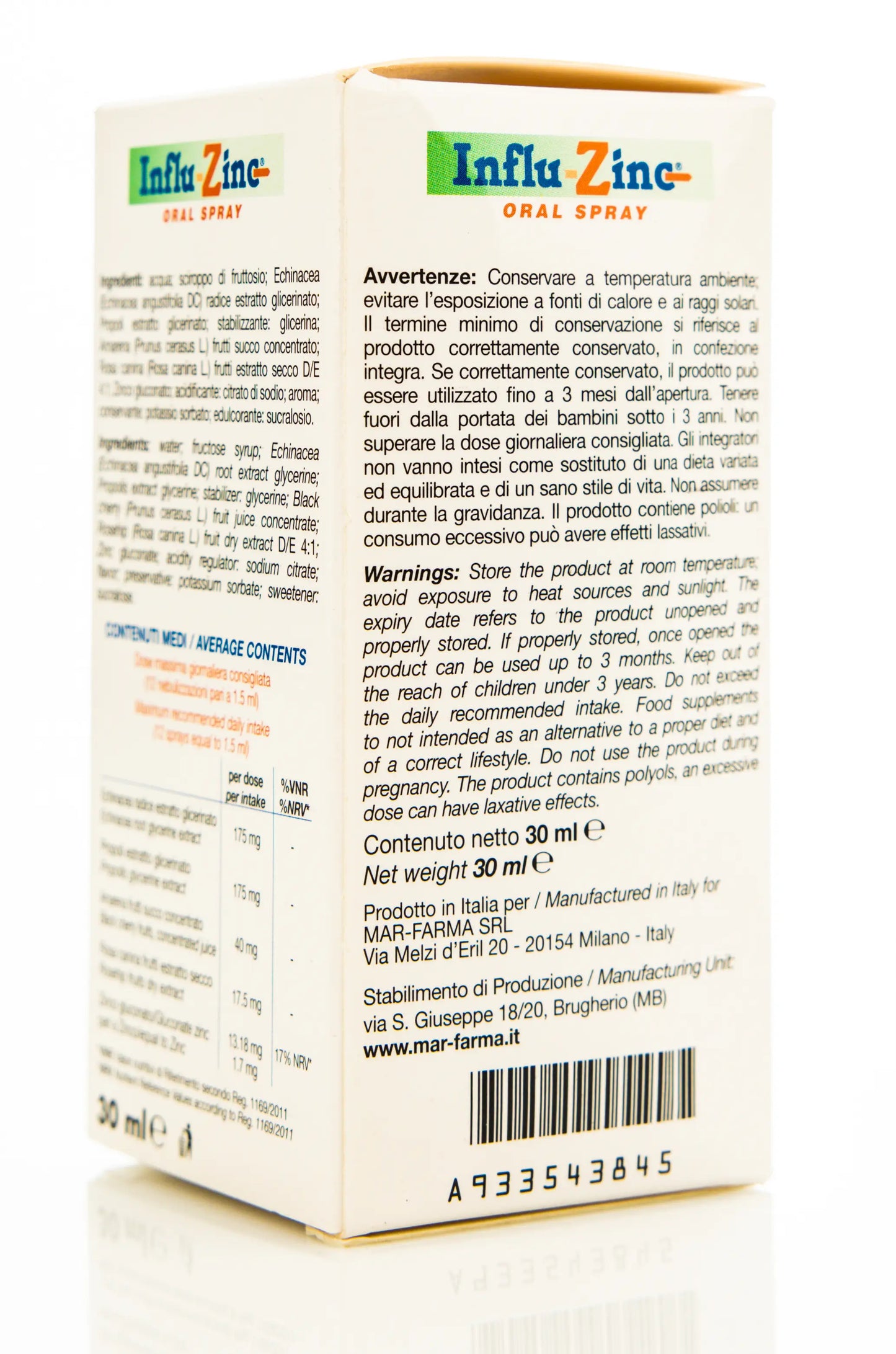 Influ Zinc Oral Spray 30ml