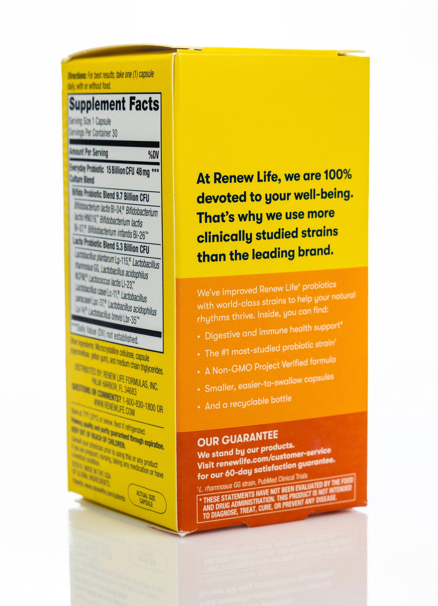RenewLife Ultimate Flora 15 Billion Live Cultures-12 Probiotic Strains 30 Capsules