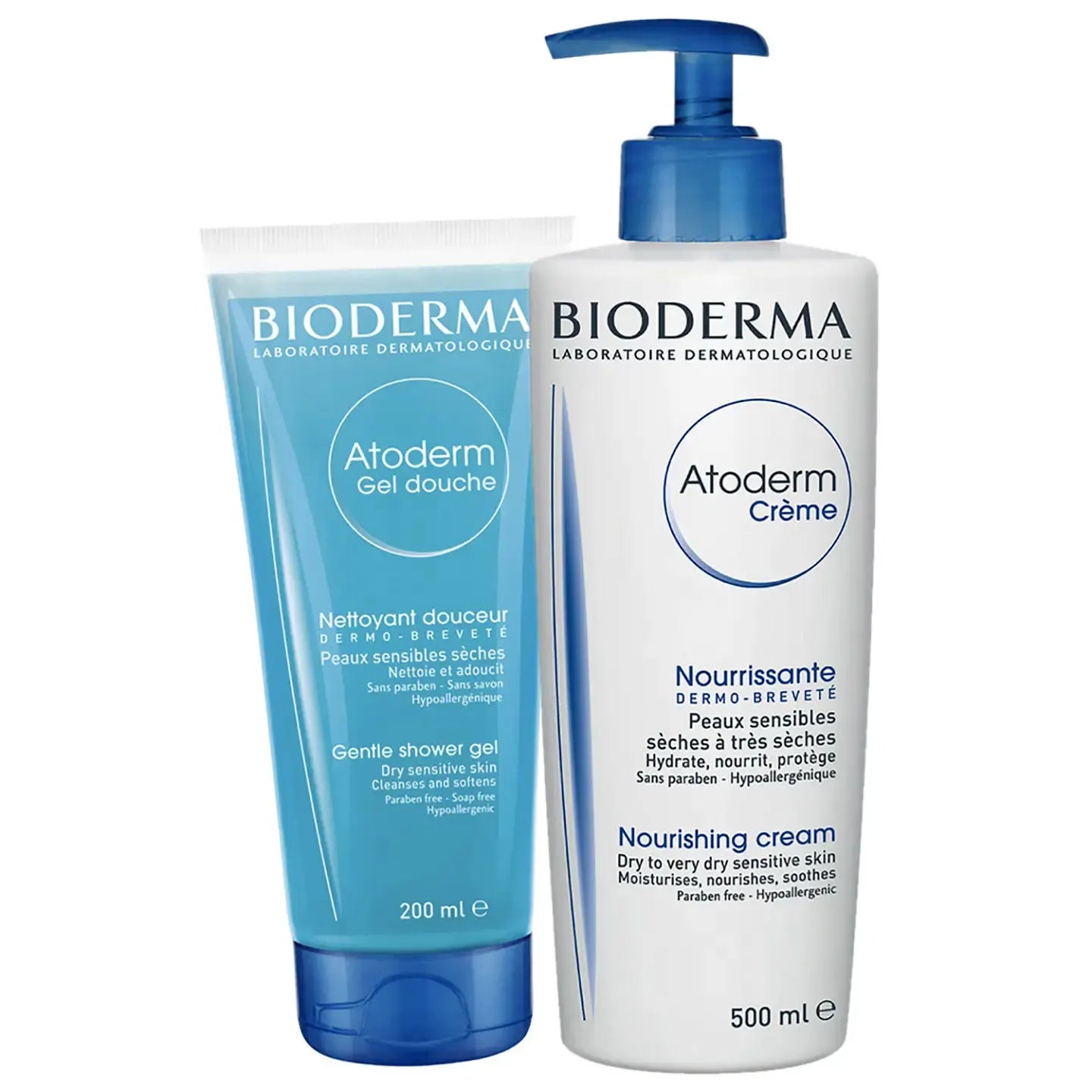 Bioderma Atoderm Nourishing Cream 500ml + Shower Gel 200ml Offer Pack