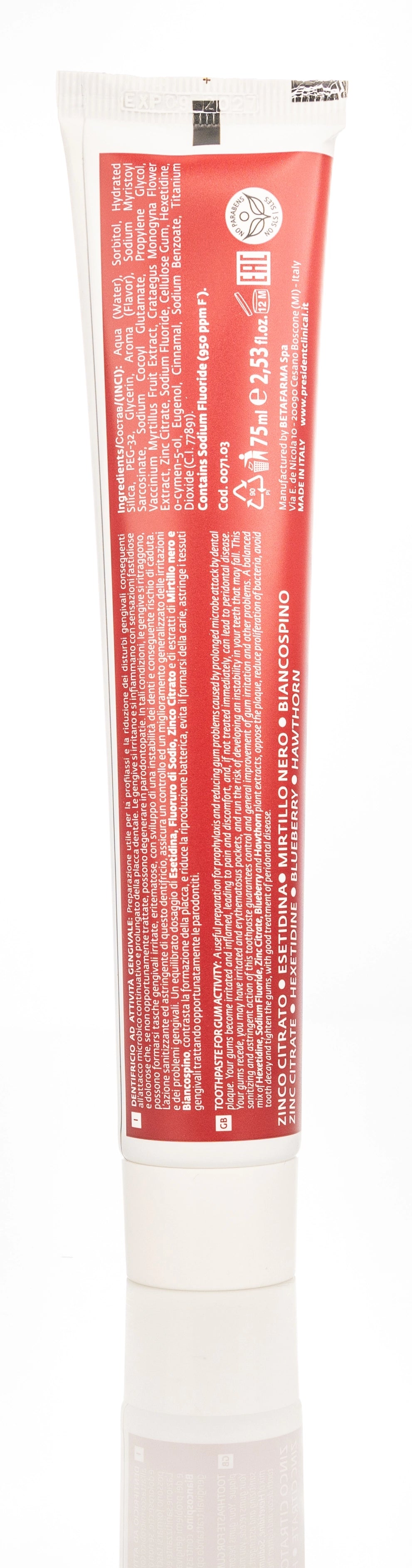 President Safe Gums Active Toothpaste 75ml