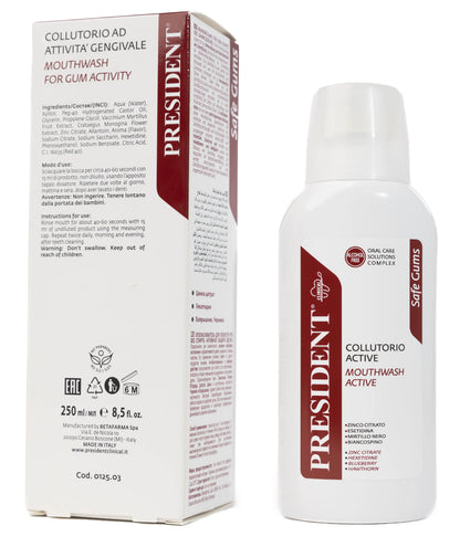 President Safe Gums Active Mouthwash 250ml