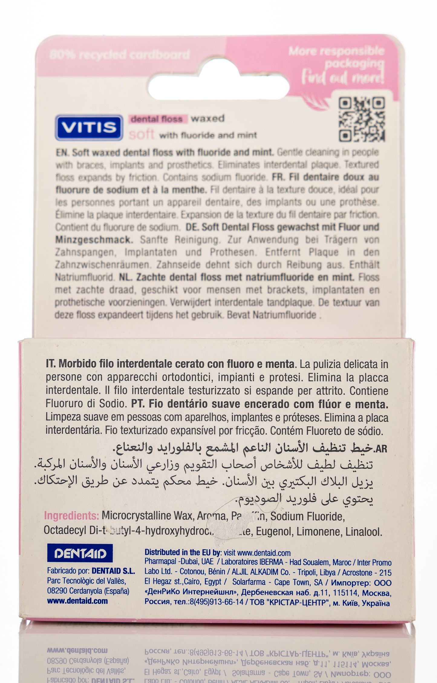 Dentaid Vitis Waxed Floss [Pink]