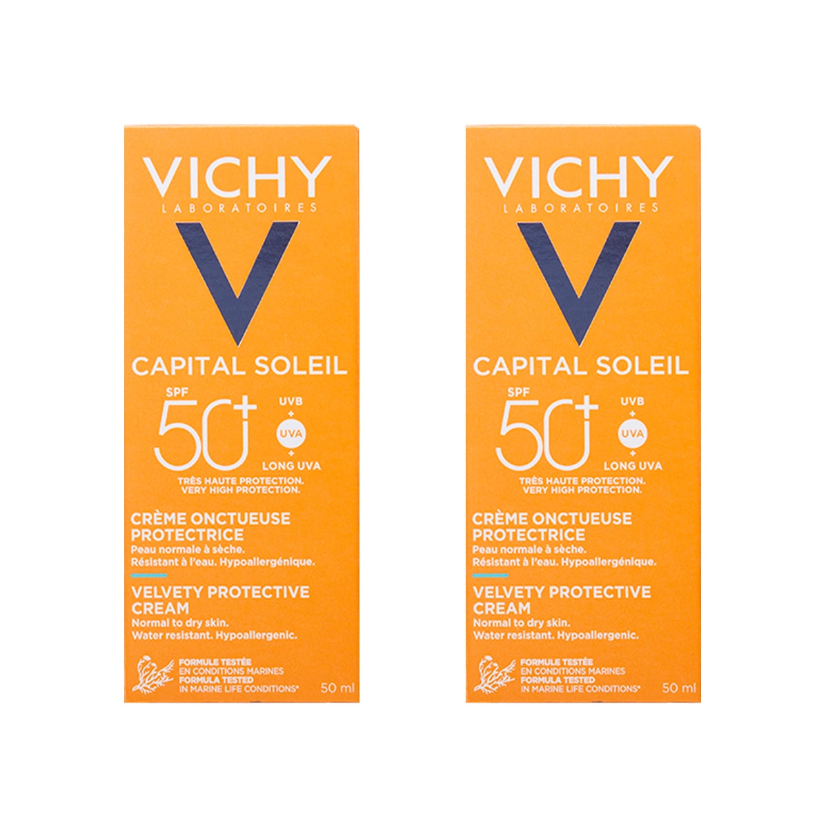 Vichy Ideal Spf 50+ Face [Velvety] Cream 1+1 Offer