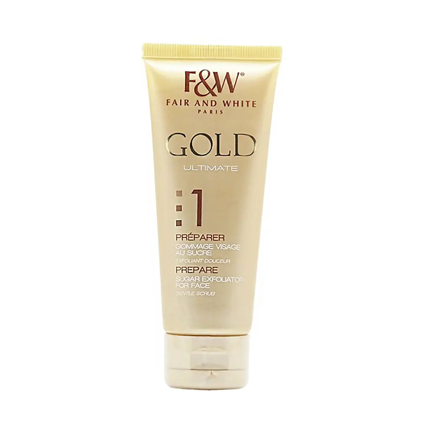 Fair And White Gold 1 Ultimate Prepare Sugar Exfoliator for Face Gentle Scrub 75 Ml