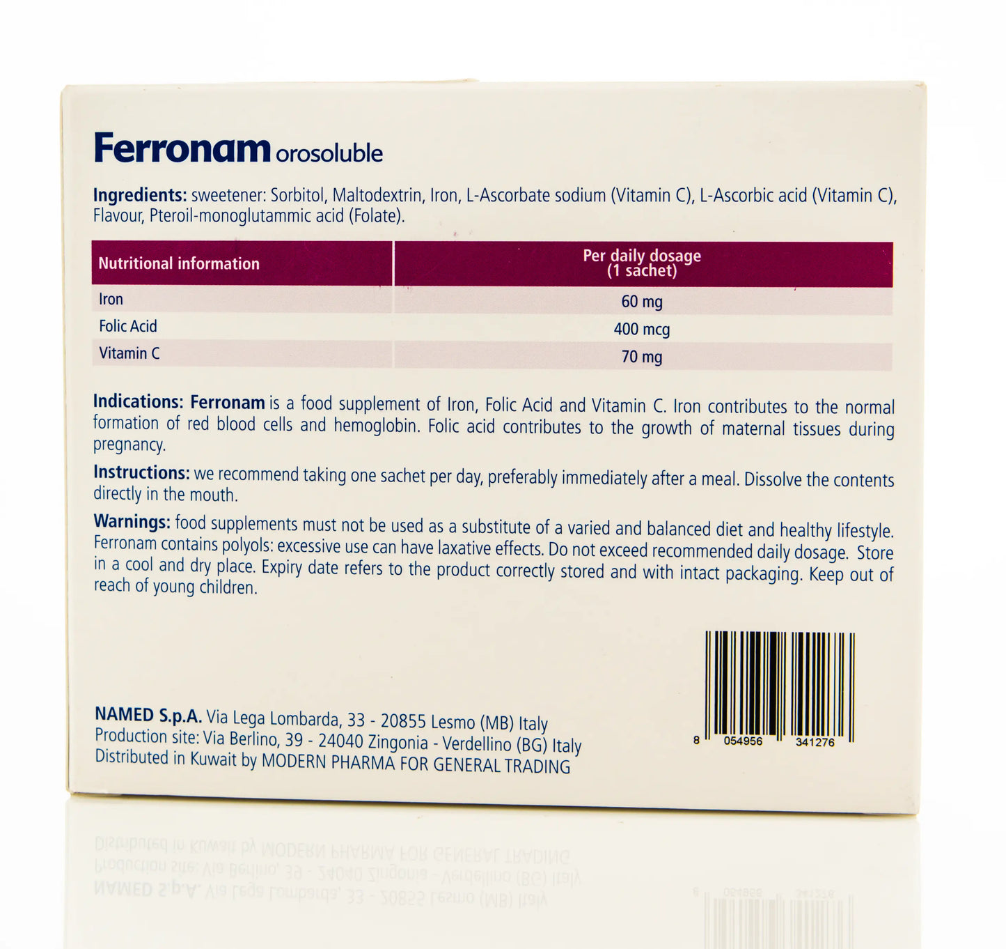 Ferronam 28 Oral Sachets