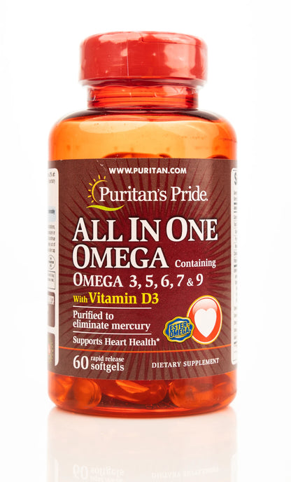 Puritan's Pride  All In One Omega 60 Sofgels