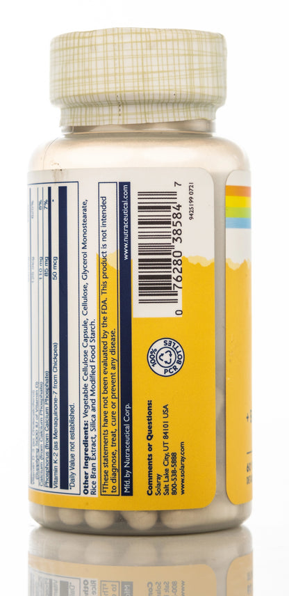 Solaray Vitamin D3 + K2 60 Capsules