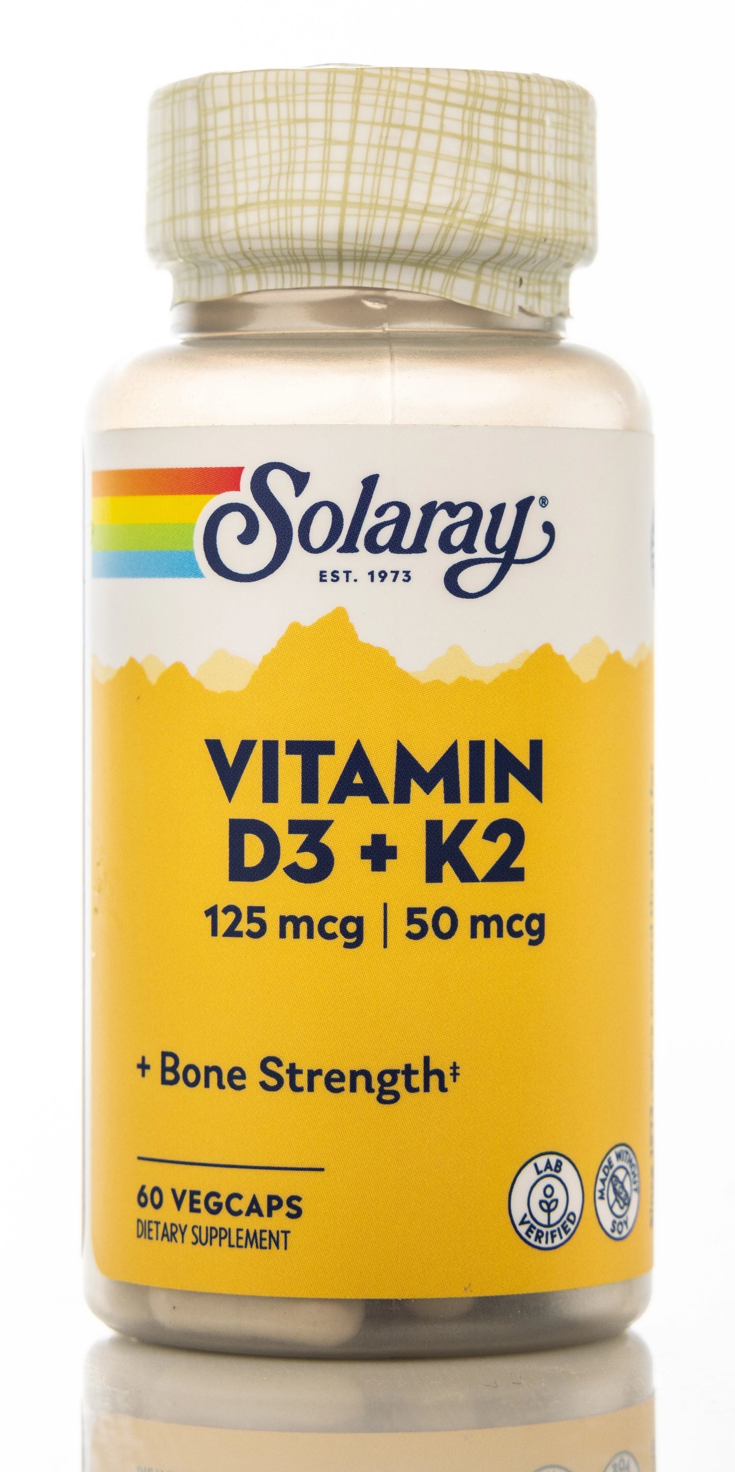 Solaray Vitamin D3 + K2 60 Capsules