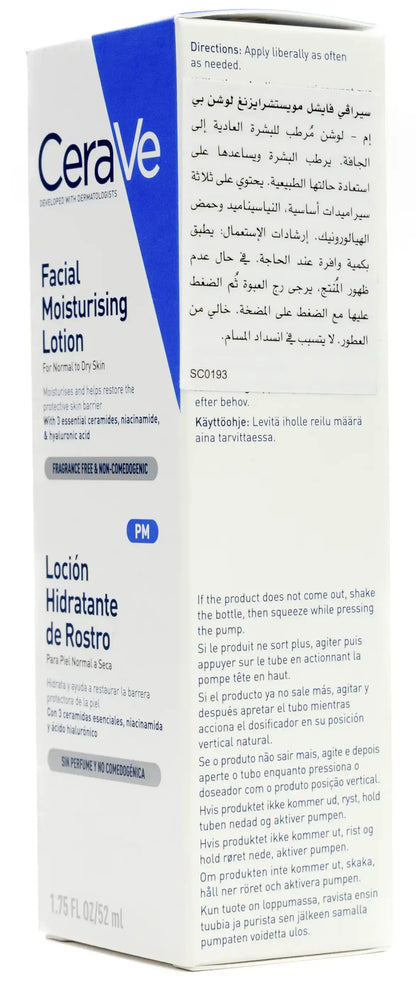 CeraVe Facial Moisturising Lotion PM Lotion 52 Ml