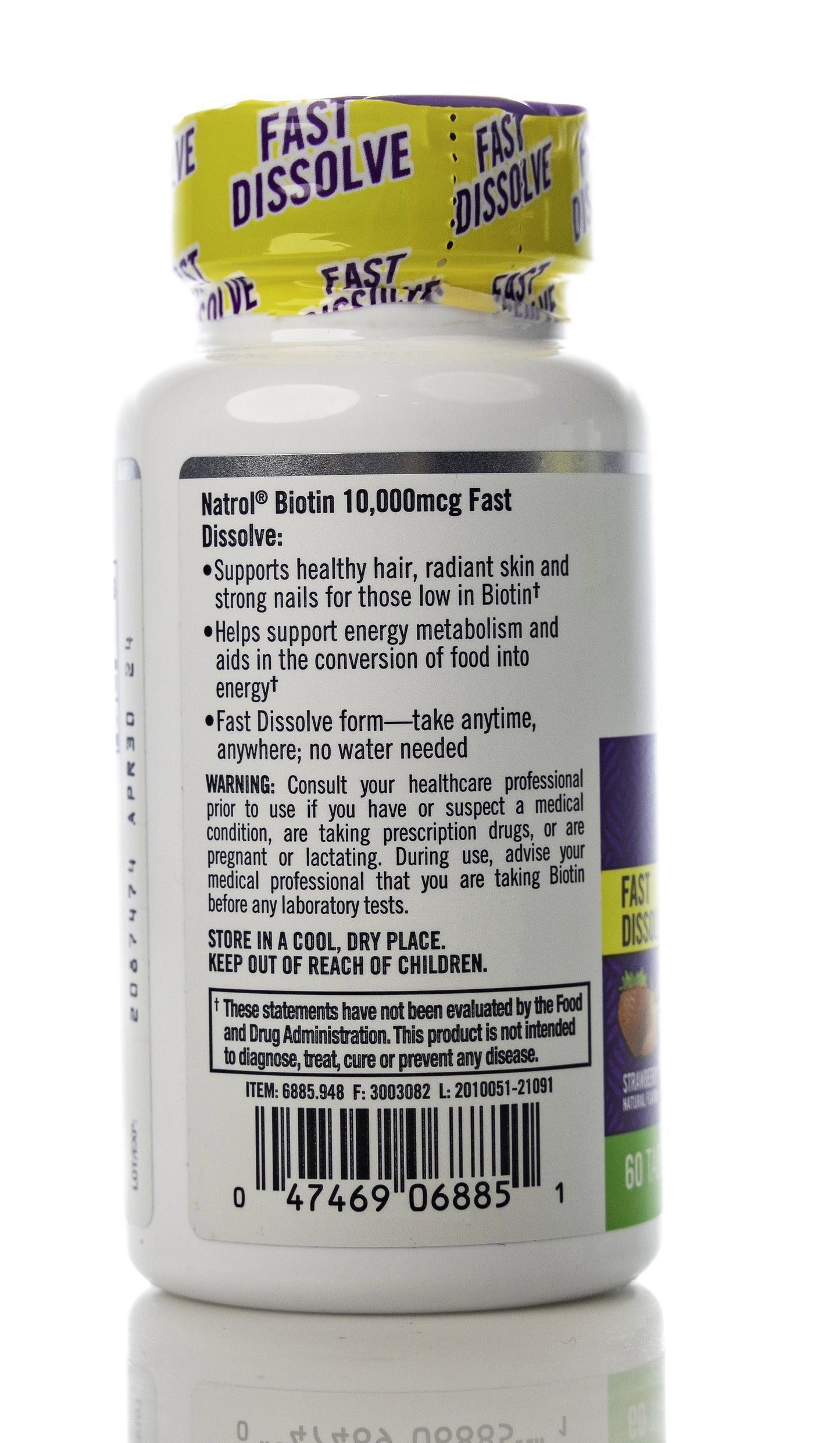 Natrol Biotin 10000mcg 60 Fast Dissolve Tabets