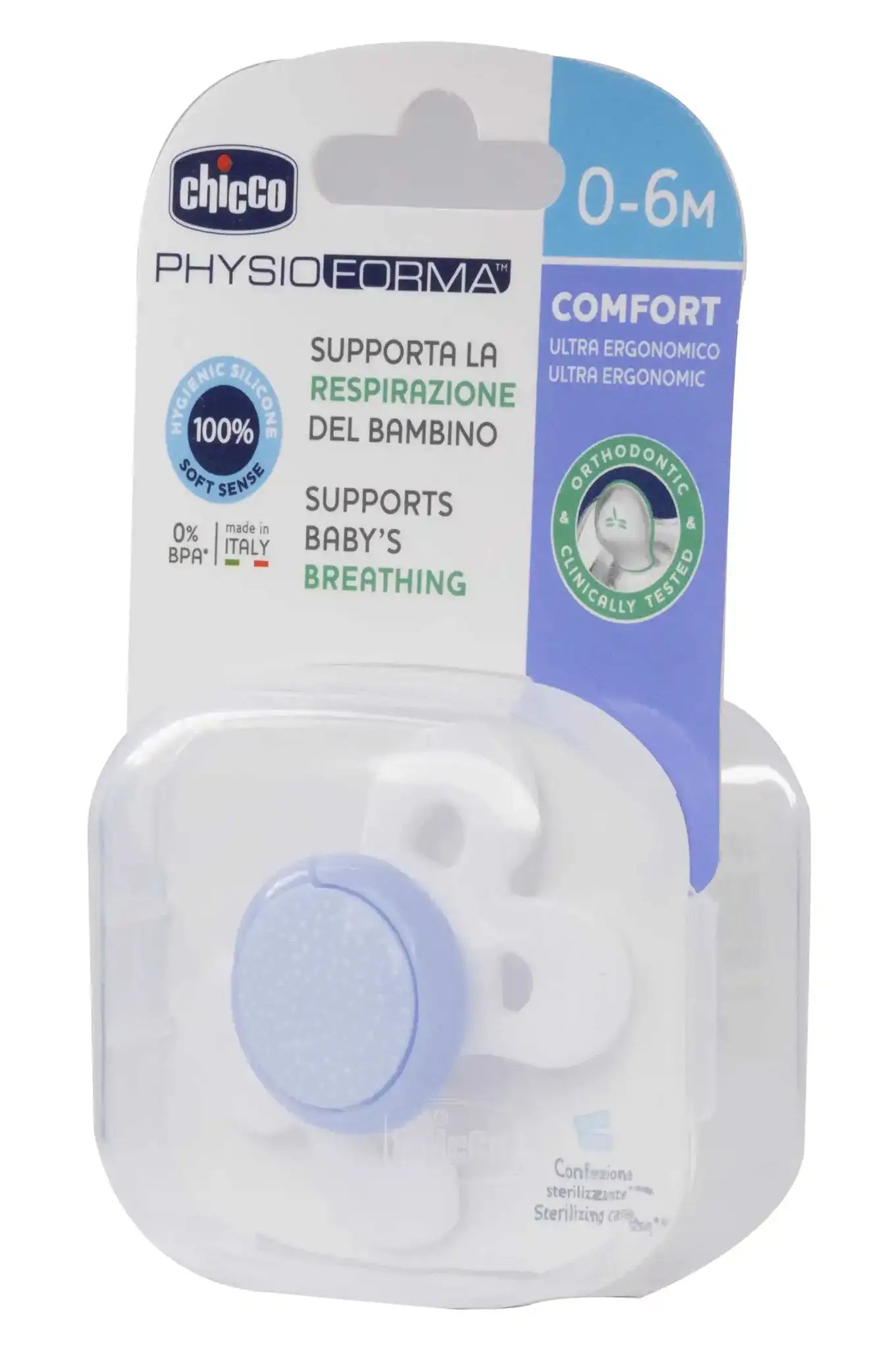 Chicco [1121] Soother Physio Comfort Blue 0-6 Months 1 Piece
