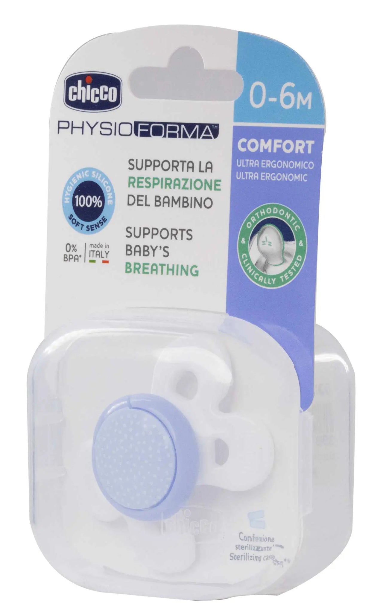 Chicco [1121] Soother Physio Comfort Blue 0-6 Months 1 Piece
