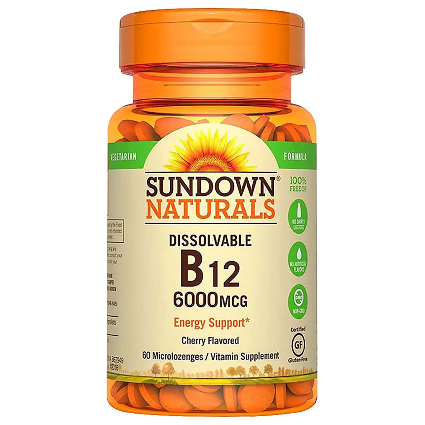 Sundown Dissolvable B12 6000MCG  60 Microlozenges